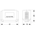 Mufa z żelem MZGEL41 / 41*28*19mm GELEBOX, IPX8, 0,6/1kV zółta