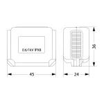 Mufa z żelem MZGEL45 / 45*37*24mm GELEBOX, IPX8, 0,6/1kV pomarańczowa