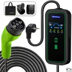 Qoltec Mobilna ładowarka do samochodu elektrycznego EV i hybryd z regulacją 2w1 Typ2 | 3.5kW | 230V | SCHUKO 16A | LCD | Przenośna | Wallbox| 5m