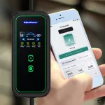 Qoltec Mobilna ładowarka do samochodu elektrycznego EV i hybryd z regulacją 2w1 Typ2 | 3.5kW | 230V | SCHUKO 16A | Wi-fi | LCD | Przenośna | Wallbox | 5m