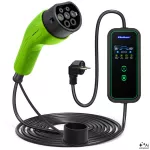 Qoltec Mobilna ładowarka do samochodu elektrycznego EV i hybryd z regulacją 2w1 Typ2 | 3.5kW | 230V | SCHUKO 16A | Wi-fi | LCD | Przenośna | Wallbox | 5m