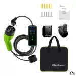 Qoltec Mobilna ładowarka do samochodu elektrycznego EV i hybryd z regulacją 2w1 Typ2 | 3.5kW | 230V | SCHUKO 16A | Wi-fi | LCD | Przenośna | Wallbox | 5m