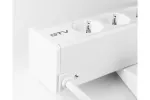 GNIAZDO MEBLOWE NICO, 3 x GNIAZDO SCHUKO, USB A+C, KABEL 1,5m, ŁADOWARKA INDUKCYJNA, BIAŁE, Z MOCOWANIEM