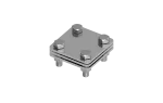[NI V2A] Złącze uniwersalne bednarka / bednarka 60x60mm