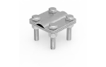 [NI V2A] Złącze uniwersalne odgałęźne na pręt 57x57mm; fi16/bed 30