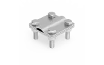 [NI V4A] Złącze uniwersalne odgałęźne na pręt 57x57mm; fi16/bed 30; V4A