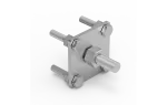 [NI V2A] Uchwyt drążka do konstrukcji 80x80mm; M16