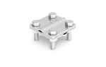 [NI V2A] Złącze uniwersalne drut / pręt 57x57mm; fi8/fi8