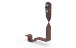[LA 8017] Uchwyt pod dachówkę z zamkiem skręcony Nibra H-150mm