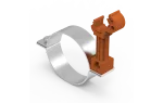 [NI/RAL 8004] Uchwyt do rury spustowej z plastikiem fi80mm