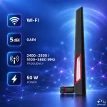 Qoltec Antena Wi-Fi 2.4/ 5GHz dookólna | 5dBi