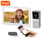 MIDU, zestaw wideodomofonowy jednorodzinny, 4-żyłowy, 10", Wi-Fi, dotykowy panel, Full HD, RFID, biały