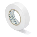 Taśma izolacyjna biała, grubość 0,13 mm, szerokość 19 mm, długość 20 m