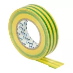 Taśma izolacyjna żółto/zielona, grubość 0,13 mm, szerokość 19 mm, długość 20 m