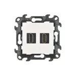 Simon 24 WS24P-2432194-030 Gniazdo HDMI ver. 2.1 podwójne (moduł); biały