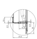 Drzwiczki rewizyjne metalowe z zamkiem typu push lock 20/30 biały