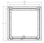 Drzwiczki rewizyjne aluminiowe z płytą GK 40/40