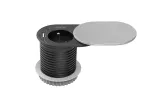 PRZEDŁUŻACZ BIURKOWY WPUSZCZANY SLIDE 60mm, 1x GN Z UZIEMIENIEM, USB A+C 3.4A, INOX, KABEL 1,9m