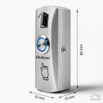 Qoltec Metalowy przycisk wyjścia | Srebrny