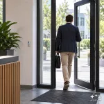 Qoltec Metalowy przycisk wyjścia | Srebrny