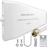 Qoltec Antena 4G 5G LTE | 9dBi | kierunkowa | zewnętrzna | SMA male | wodoodporna | 3m