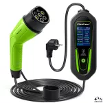 Qoltec Ładowarka do samochodu elektrycznego EV i hybryd z regulacją 2w1 Typ2 | 3.5kW | 230V | SCHUKO 16A | Wi-Fi | Tuya | Smart life | LCD | Certyfikat TÜV | 5m