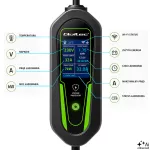 Qoltec Ładowarka do samochodu elektrycznego EV i hybryd z regulacją 2w1 Typ2 | 7kW | 230V | CEE 32A | Wi-Fi | Tuya | Smart life | LCD |  Certyfikat TÜV | 5m
