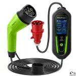 Qoltec Ładowarka do samochodu elektrycznego EV i hybryd z regulacją 2w1 Typ2 | 7kW | 230V | CEE 32A | Wi-Fi | Tuya | Smart life | LCD |  Certyfikat TÜV | 5m