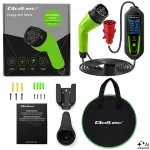 Qoltec Ładowarka do samochodu elektrycznego EV i hybryd z regulacją 2w1 Typ2 | 7kW | 230V | CEE 32A | Wi-Fi | Tuya | Smart life | LCD |  Certyfikat TÜV | 5m
