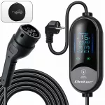Qoltec Mobilna ładowarka do samochodu elektrycznego EV i hybryd z regulacją 2w1 Typ2 | 3.5kW | 230V | SCHUKO 16A | LED |  5m