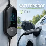Qoltec Mobilna ładowarka do samochodu elektrycznego EV i hybryd z regulacją 2w1 Typ2 | 3.5kW | 230V | SCHUKO 16A | LED |  5m