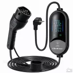 Qoltec Mobilna ładowarka do samochodu elektrycznego EV i hybryd z regulacją 2w1 Typ2 | 3.5kW | 230V | SCHUKO 16A | LED |  5m