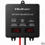 Qoltec Balanser napięcia 24V do akumulatorów 2 x 12V | 5A | AGM GEL LiFePO4 | LED