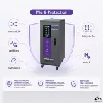 Qoltec Trójfazowy stabilizator napięcia AVR MULTIPROTECTION |10kVA | Dokładność ± 3% | Serwomotor 3F | LCD | Expert Line