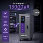 Qoltec Trójfazowy stabilizator napięcia AVR MULTIPROTECTION |15kVA | Dokładność ± 3% | Serwomotor 3F | LCD | Expert Line