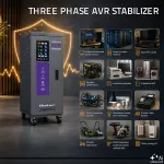 Qoltec Trójfazowy stabilizator napięcia AVR MULTIPROTECTION |15kVA | Dokładność ± 3% | Serwomotor 3F | LCD | Expert Line