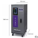 Qoltec Trójfazowy stabilizator napięcia AVR MULTIPROTECTION | 30kVA | Dokładność ± 3% | Serwomotor 3F | LCD | Expert Line