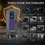Qoltec Trójfazowy stabilizator napięcia AVR MULTIPROTECTION | 40kVA | Dokładność  ± 3% | Serwomotor 3F | LCD | Expert Line