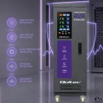Qoltec Trójfazowy stabilizator napięcia AVR MULTIPROTECTION | 40kVA | Dokładność  ± 3% | Serwomotor 3F | LCD | Expert Line