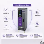 Qoltec Trójfazowy stabilizator napięcia AVR MULTIPROTECTION | 40kVA | Dokładność  ± 3% | Serwomotor 3F | LCD | Expert Line