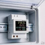 Qoltec Jednofazowy licznik 6w1| miernik zużycia energii na szynę DIN | 230V | 100A | LCD | CT | 3P