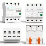 Qoltec Trójfazowy przekaźnik 63A na szynę DIN | 3P+N | Timer | Wi-Fi | Tuya | Smart Life | Amazon Alexa | 4P