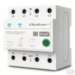 Qoltec Trójfazowy przekaźnik 63A na szynę DIN | 3P+N | Timer | Wi-Fi | Tuya | Smart Life | Amazon Alexa | 4P