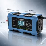 Qoltec Inteligentna ładowarka 12V 10A | Prostownik z funkcją naprawy | MCU | Auto OFF | 9-stopniowe ładowanie | AGM GEL LiFePO4