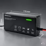 Qoltec Specjalistyczna ładowarka do akumulatora LiFePO4 12V | 10A | PF 0.9 | LED | Inteligentne ładowanie