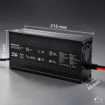 Qoltec Specjalistyczna ładowarka do akumulatora LiFePO4 12V | 20A | PF 0.9 | LED | Inteligentne ładowanie