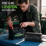 Qoltec Specjalistyczna ładowarka do akumulatora LiFePO4 12V | 30A | PF 0.9 | LED | Inteligentne ładowanie