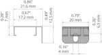 Mocownik PDS-STN-90D lakier  biały KLUŚ