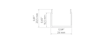 Osłona do profilu G-22S czarna 2m KLUŚ