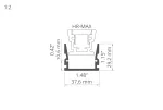 Profil Led HR-MAX-T 1m KLUŚ